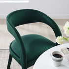 Modway Pinnacle Performance Velvet Dining Chair - Green - 2 Pack-Assembly Required
