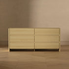 Manhattan Comfort Linda 72" Modern 6-Drawer Double Dresser - Natural Oak-9