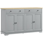 HOMCOM 140" L Sideboard Buffet Cabinet with Storage - Grey-Ample storage keeps your house organized and clean