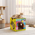 PawHut 2-in-1 Cardboard House Cat Scratcher with Catnip-Helps protect your furniture by redirecting your cat's natural scratching instincts 