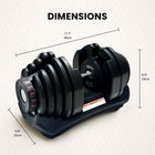 MotionGrey Adjustable Dumbbells - 10-90 lb Weight Set with Anti-Slip Handle - Black-4