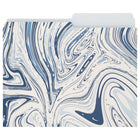 Merangue File Folders - Letter Size - Blue Swirl - 3 Pack-13 pt. stock paper
