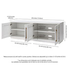 Hudson&Canal Tillman TV Stand for TV's up to 75" - White-Features easy assembly