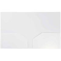 JAM Paper Heavy Duty Plastic Two-Pocket School Folders - White - 6 Pack-Colour: Lime Green