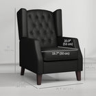 HOMCOM Faux Leather Accent Chair with Wood Legs - Thick Padding for Living Room - Black-Multi-layer board frame ensure reliable strength 
