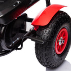 Aosom Kids Pedal Go Kart with Adjustable Seat and Rubber Wheels - Red-Inflatable rubber wheels with suspension system 
