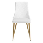 !nspire Contemporary Faux Leather Side Chair - White - 2 Pack-Firm polyester foam cushion