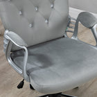 Vinsetto Adjustable Home Office Chair with Tilt Function - Grey-Colour: Grey
