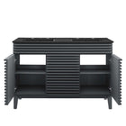 Modway Render 48" Double Sink Bathroom Vanity - Grey/Black-9