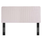 Modway Milenna Channel Tufted Performance Velvet King/California King Headboard - Pink-Durable Stain-Resistant Fabric