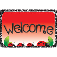 Ashley Productions The Original Fun Mat Welcome Mat - 15.5" x 23.5" - Ladybugs Welcome-Measurement & Design: The Ladybugs Welcome Mat measures 15.5" x 23.5".