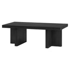 Hudson&Canal Dimitra 44"W Rectangular Coffee Table - Black Grain-Tabletop features a weight capacity of 60 lbs