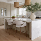 Zuo Limay Counter Stool - Beige/Walnut-Dimensions: 25.4" L x 22.2" W x 40.2" H