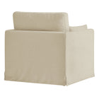 Modway Wellfleet Slipcovered Linen-Blend Armchair - Linen-Rubberwood Legs With Floor Glides