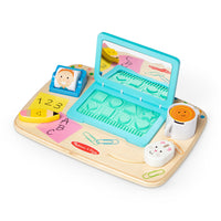 Melissa & Doug Wooden Work & Play Desktop Activity Board Infant & Toddler Sensory Toy-Desktop Activity Board