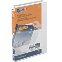 Davis Group QuickFit D-Ring View Binder - 5/8" - White-Customizer/Overlay Binder, White,  holds 150 sheets of paper, for 8.5"x11" size paper