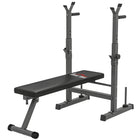 Soozier Adjustable Weight Bench - Grey-More stable steel H-shaped base and extra-thick work out bench to form a stable structure