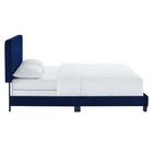 Modway Celine Channel Tufted Performance Velvet Queen Bed - Navy-Performance Velvet Upholstery