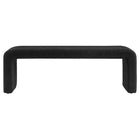 Modway Simba Boucle Fabric Waterfall Long Bench - Black-Assembly Required