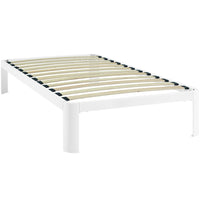 Modway Corinne Twin Bed Frame - White-Modern Platform Bed Frame