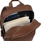 Bugatti Wellington Business Backpack for Laptops up to 15.6" - Cognac-Dual side pockets designed for quick stowage of bottles, chargers, or small essentials