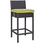 Modway Lift Outdoor Patio Bar Stool - Espresso Peridot - Set of 2-Powder coated aluminum frame