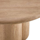 Modway Tori 31" Indoor/Outdoor Round Coffee Table - Oak-8