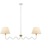 Modway Sunlit Squiggle 2-Arm Pendant Light - Natural/White-ETL Listed and Approved