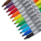 Sharpie Permanent Markers - Fine Tip - Assorted Colours - 12 Pack-Permanent on most hard to mark surfaces