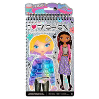 Fashion Angels Fashion Compact Portfolio-FASHION DRAWING MADE EASY - This fashion sketchbook for girls includes 30 sketch sheets pre-printed with model outlines, making fashion drawing easy for beginners or for anyone who wants to improve their drawing techniques