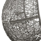 Modway Encase Outdoor Patio Rattan Swing Chair - Grey White-8