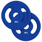 Soozier 6.6 lb Weight Plates with Easy-Grip Handles - Set of 2-Set includes two 6.6 lb (3kg) plates, totaling 13lbs (6kg) for versatile workouts