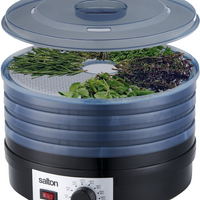 Salton Food Dehydrator - Black-Easy and economical way for drying fruits for snacks, vegetables and herbs for soups, meat for jerky, bread for croutons and flowers for arrangements or potpourri 