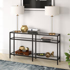 Hudson&Canal Sivil 55"W Console Table - Blackened Bronze-Features easy assembly