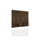 Manhattan Comfort Plaza 64.25" Modern Floating Entertainment Center - Rustic Brown-Includes Brackets to Mount TV on Panel