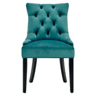 Modway Regent Tufted Performance Velvet Dining Side Chairs - Teal - 2 Pack-8