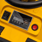 Aosom 3-in-1 6V Electric Ride-On Excavator, Bulldozer and Road Roller - Yellow-Encourage creativity with lifelike construction play 