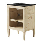 Modway Elysian 24" Wood Bathroom Vanity - Black/Burl-Burl Wood Veneer