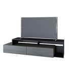 Nexera Damask 72" TV Stand With 2 Drawers - Black/Bark Grey-The 72-inch Damask TV Stand is perfect for today's extra wide TV screens and will add a modern high-end style for your living room