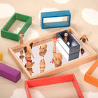 TickiT Small Wooden Mirror Tray-Washable, portable & storable: This mirror for kids is lightweight and washable. Its compact design fits easily on shelves, under beds or against walls