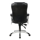 TygerClaw High Back Leather Office Chair, 25.6" x 15" x 31.5", Black-Glide around effortlessly with sturdy wheels that roll quietly and won't damage your floors
