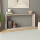 Hudson&Canal Osmond 64"W Console Table - Alder White-Features easy assembly