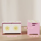 Qaba Kids Storage Chest with Lid - Pink-Safety hinges prevent sudden lid closure
