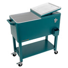 Permasteel 80 Quart Patio Cooler with Removeable Basin - Teal-Insulated Basin keeps Drinks Cold up to 36 hours