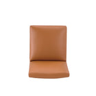 Manhattan Comfort Anna Square 18.9" Modern Faux Leather Upholstered Dining Chair - Saddle-24.8" L x 20" W x 32.28" H