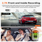 Vantrue N2X 2.7K/1080P Dual Front and Interior Dash Cam with 64 GB SD Card-Dual hdr and sony starvis 2 technology improve video quality in low light and difficult lighting conditions