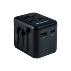 Verbatim Universal Travel Adapter 20 W - 3.50" L x 2.20" W x 4.10" H - Black-Compact size for convenient carry