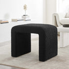 Modway Simba Boucle Fabric Waterfall Stool - Black-Waterfall Design