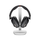 HP Poly Voyager Surround 85 Wireless Noise Cancelling Stereo Bluetooth Headset-Sound your best where you work with 6 built-in microphones for clear audio without the noise — in a boomless design.