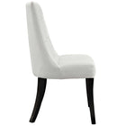 Modway Noblesse Vinyl Dining Chair - White - 2 Pack-Non-Marking Feet Pads